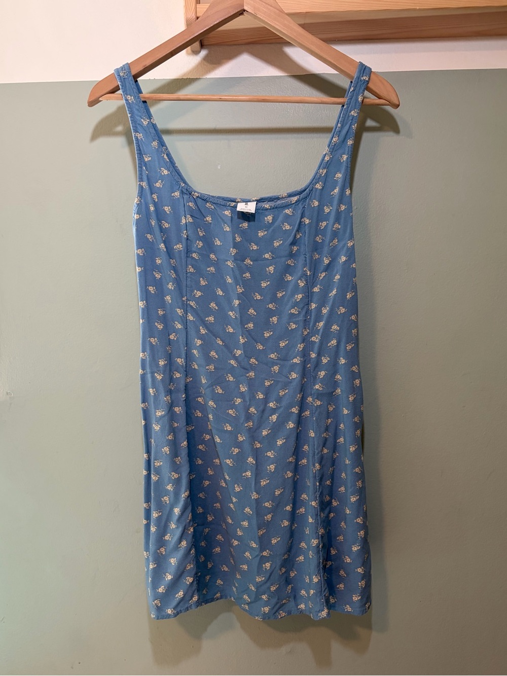 Nordstrom Abound Blue Floral Scoop Neck Dress